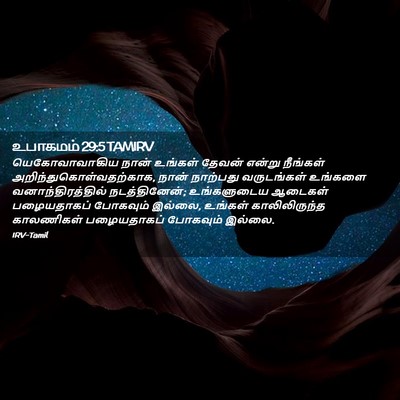 Picture 02 - உபாகமம் 29:5 TAMIRV - யெகோவாவாகிய நான் - Bible Verse Picture