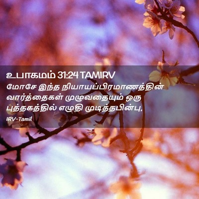 Picture 02 - உபாகமம் 31:24 TAMIRV - மோசே இந்த - Bible Verse Picture