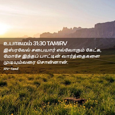 Picture 02 - உபாகமம் 31:30 TAMIRV - இஸ்ரவேல் சபையார் - Bible Verse Picture