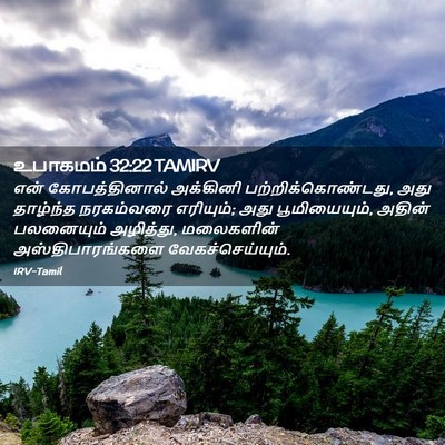 Picture 02 - உபாகமம் 32:22 TAMIRV - என் கோபத்தினால் - Bible Verse Picture