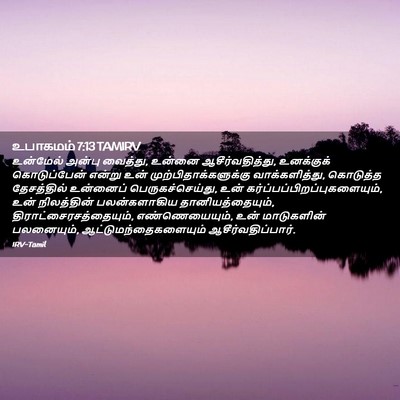 Picture 02 - உபாகமம் 7:13 TAMIRV - உன்மேல் அன்பு - Bible Verse Picture