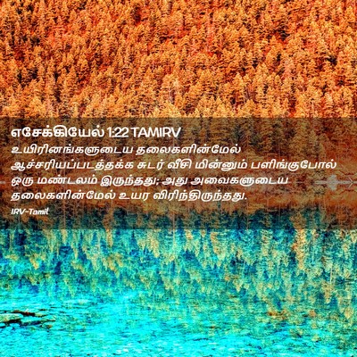 Picture 02 - எசேக்கியேல் 1:22 TAMIRV - உயிரினங்களுடைய - Bible Verse Picture