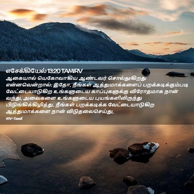 Picture 02 - எசேக்கியேல் 13:20 TAMIRV - ஆகையால் யெகோவாகிய - Bible Verse Picture