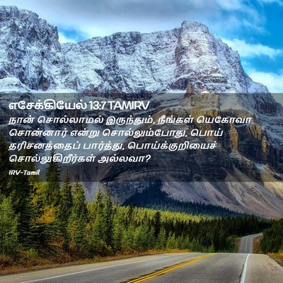 Picture 02 - எசேக்கியேல் 13:7 TAMIRV - நான் சொல்லாமல் - Bible Verse Picture