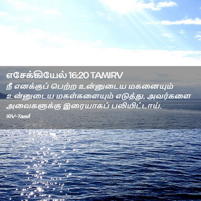 Picture 02 - எசேக்கியேல் 16:20 TAMIRV - நீ எனக்குப் பெற்ற - Bible Verse Picture