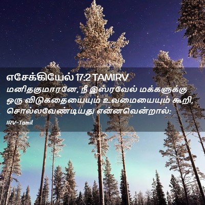Picture 02 - எசேக்கியேல் 17:2 TAMIRV - மனிதகுமாரனே, நீ - Bible Verse Picture