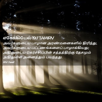 Picture 02 - எசேக்கியேல் 19:7 TAMIRV - அவர்களுடைய பாழான - Bible Verse Picture
