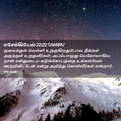 Picture 02 - எசேக்கியேல் 22:22 TAMIRV - குகைக்குள் வெள்ளி - Bible Verse Picture