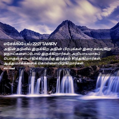 Picture 02 - எசேக்கியேல் 22:27 TAMIRV - அதின் நடுவில் - Bible Verse Picture