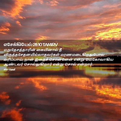 Picture 02 - எசேக்கியேல் 28:10 TAMIRV - மறுதேசத்தாரின் - Bible Verse Picture