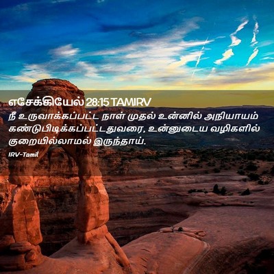 Picture 02 - எசேக்கியேல் 28:15 TAMIRV - நீ உருவாக்கப்பட்ட - Bible Verse Picture