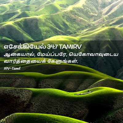 Picture 02 - எசேக்கியேல் 34:7 TAMIRV - ஆகையால், - Bible Verse Picture