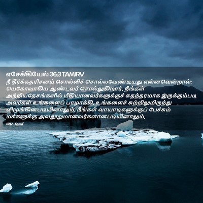 Picture 02 - எசேக்கியேல் 36:3 TAMIRV - நீ தீர்க்கதரிசனம் - Bible Verse Picture