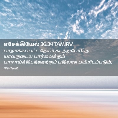 Picture 02 - எசேக்கியேல் 36:34 TAMIRV - பாழாக்கப்பட்ட - Bible Verse Picture