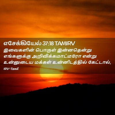 Picture 02 - எசேக்கியேல் 37:18 TAMIRV - இவைகளின் பொருள் - Bible Verse Picture