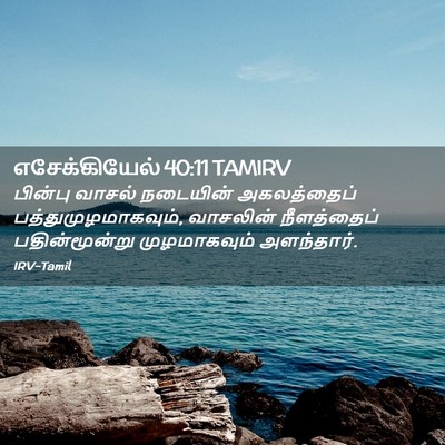 Picture 02 - எசேக்கியேல் 40:11 TAMIRV - பின்பு வாசல் - Bible Verse Picture