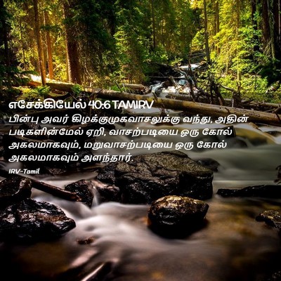 Picture 02 - எசேக்கியேல் 40:6 TAMIRV - பின்பு அவர் - Bible Verse Picture