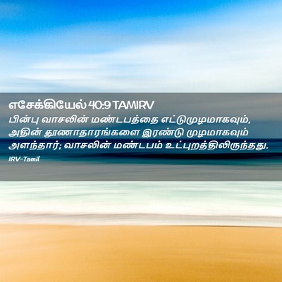 Picture 02 - எசேக்கியேல் 40:9 TAMIRV - பின்பு வாசலின் - Bible Verse Picture