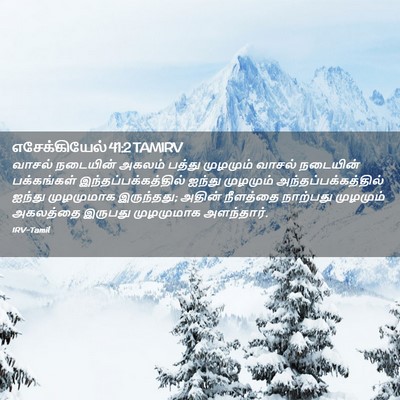 Picture 02 - எசேக்கியேல் 41:2 TAMIRV - வாசல் நடையின் - Bible Verse Picture