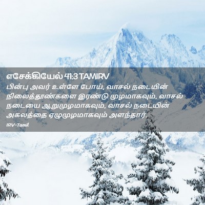Picture 02 - எசேக்கியேல் 41:3 TAMIRV - பின்பு அவர் உள்ளே - Bible Verse Picture