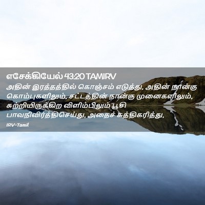 Picture 02 - எசேக்கியேல் 43:20 TAMIRV - அதின் இரத்தத்தில் - Bible Verse Picture