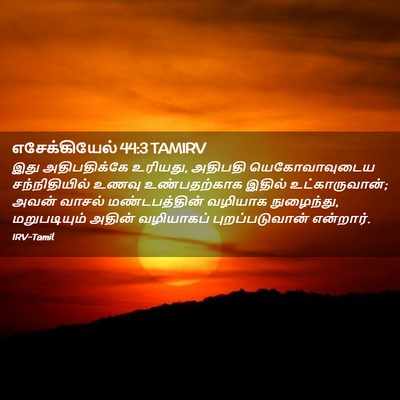 Picture 02 - எசேக்கியேல் 44:3 TAMIRV - இது அதிபதிக்கே - Bible Verse Picture