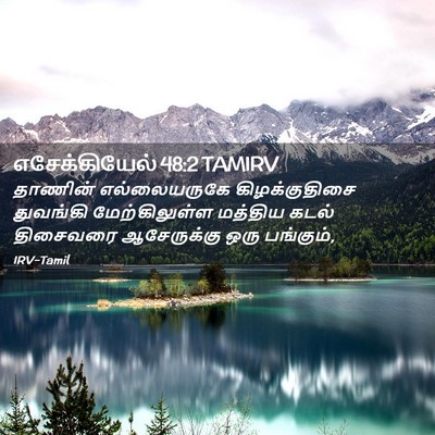Picture 02 - எசேக்கியேல் 48:2 TAMIRV - தாணின் எல்லையருகே - Bible Verse Picture