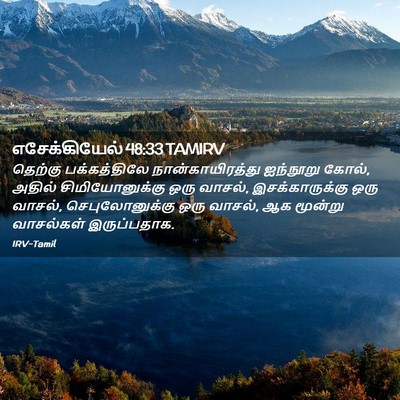 Picture 02 - எசேக்கியேல் 48:33 TAMIRV - தெற்கு பக்கத்திலே - Bible Verse Picture