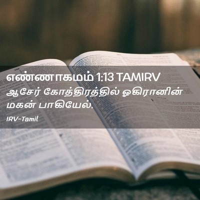 Picture 02 - எண்ணாகமம் 1:13 TAMIRV - ஆசேர் - Bible Verse Picture