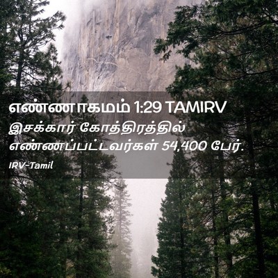 Picture 02 - எண்ணாகமம் 1:29 TAMIRV - இசக்கார் - Bible Verse Picture