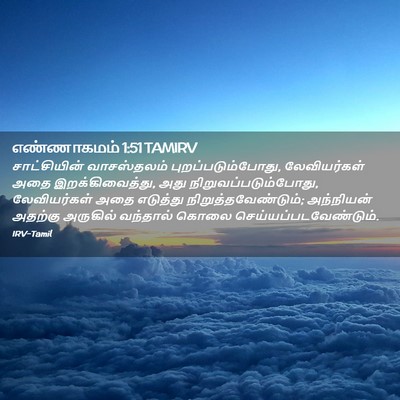 Picture 02 - எண்ணாகமம் 1:51 TAMIRV - சாட்சியின் - Bible Verse Picture