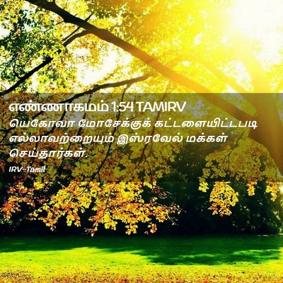 Picture 02 - எண்ணாகமம் 1:54 TAMIRV - யெகோவா மோசேக்குக் - Bible Verse Picture