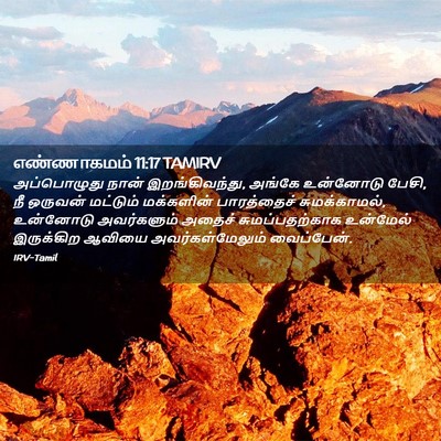 Picture 02 - எண்ணாகமம் 11:17 TAMIRV - அப்பொழுது நான் - Bible Verse Picture