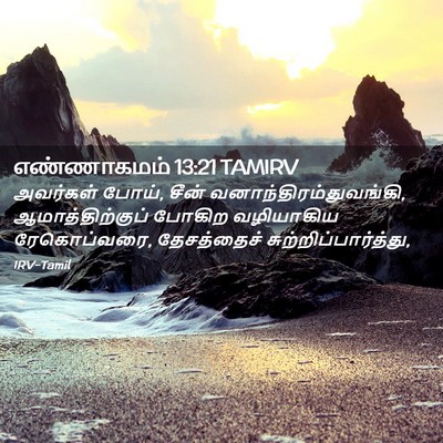 Picture 02 - எண்ணாகமம் 13:21 TAMIRV - அவர்கள் போய், சீன் - Bible Verse Picture