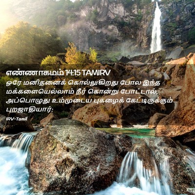 Picture 02 - எண்ணாகமம் 14:15 TAMIRV - ஒரே மனிதனைக் - Bible Verse Picture