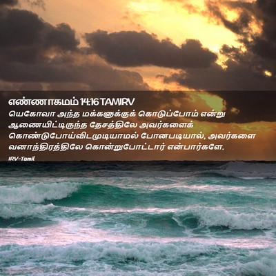 Picture 02 - எண்ணாகமம் 14:16 TAMIRV - யெகோவா அந்த - Bible Verse Picture