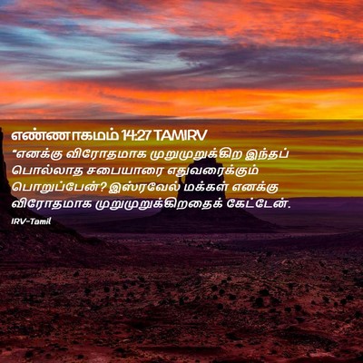Picture 02 - எண்ணாகமம் 14:27 TAMIRV - “எனக்கு விரோதமாக - Bible Verse Picture