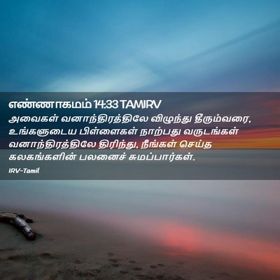 Picture 02 - எண்ணாகமம் 14:33 TAMIRV - அவைகள் - Bible Verse Picture