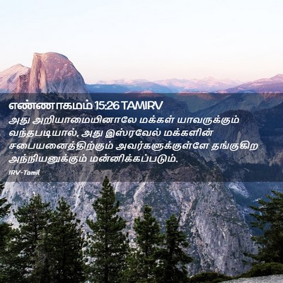 Picture 02 - எண்ணாகமம் 15:26 TAMIRV - அது அறியாமையினாலே - Bible Verse Picture