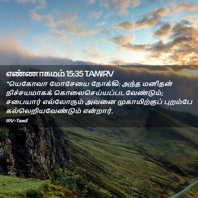 Picture 02 - எண்ணாகமம் 15:35 TAMIRV - “யெகோவா மோசேயை - Bible Verse Picture
