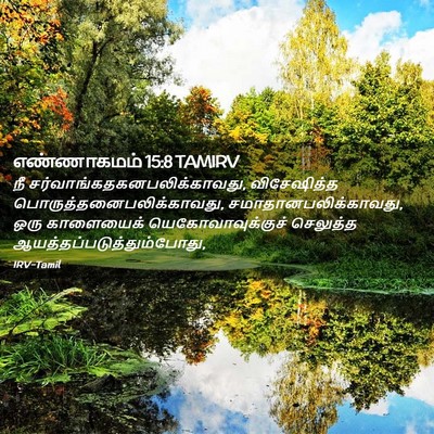 Picture 02 - எண்ணாகமம் 15:8 TAMIRV - நீ - Bible Verse Picture