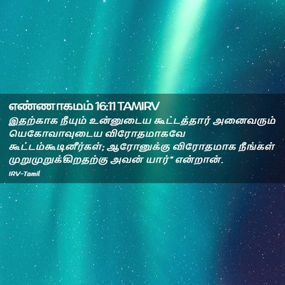 Picture 02 - எண்ணாகமம் 16:11 TAMIRV - இதற்காக நீயும் - Bible Verse Picture