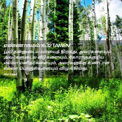Picture 02 - எண்ணாகமம் 16:32 TAMIRV - பூமி தன்னுடைய - Bible Verse Picture
