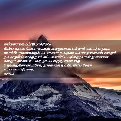 Picture 02 - எண்ணாகமம் 16:5 TAMIRV - பின்பு அவன் - Bible Verse Picture