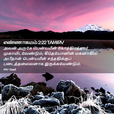 Picture 02 - எண்ணாகமம் 2:22 TAMIRV - அவன் அருகே - Bible Verse Picture