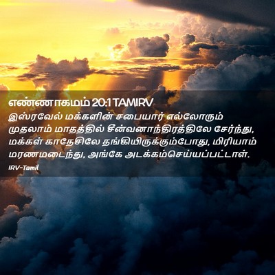 Picture 02 - எண்ணாகமம் 20:1 TAMIRV - இஸ்ரவேல் மக்களின் - Bible Verse Picture