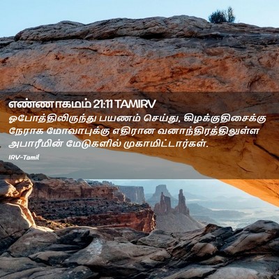 Picture 02 - எண்ணாகமம் 21:11 TAMIRV - ஓபோத்திலிருந்து - Bible Verse Picture