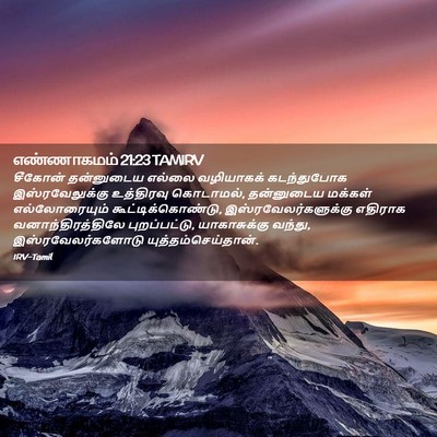 Picture 02 - எண்ணாகமம் 21:23 TAMIRV - சீகோன் தன்னுடைய - Bible Verse Picture
