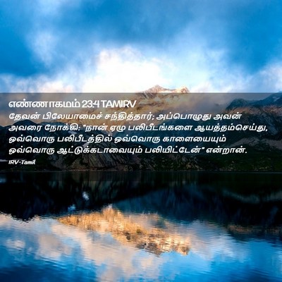 Picture 02 - எண்ணாகமம் 23:4 TAMIRV - தேவன் பிலேயாமைச் - Bible Verse Picture
