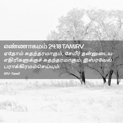 Picture 02 - எண்ணாகமம் 24:18 TAMIRV - ஏதோம் - Bible Verse Picture